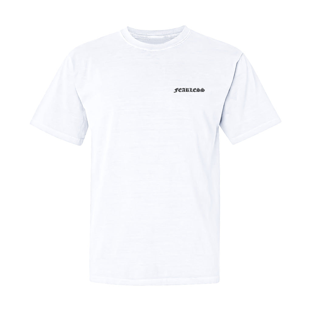 Fearless Three Doberman Oversized T-Shirt (White-black)