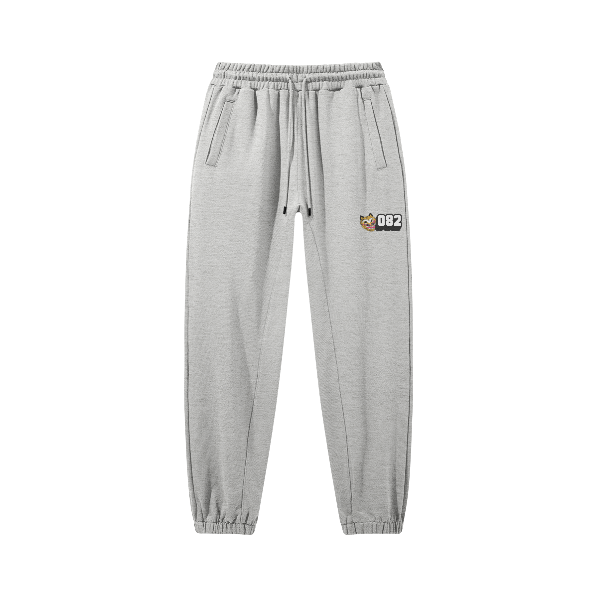 082 Tiger Unisex Baggy Sweatpants (Moon Mist, Heather Gray)