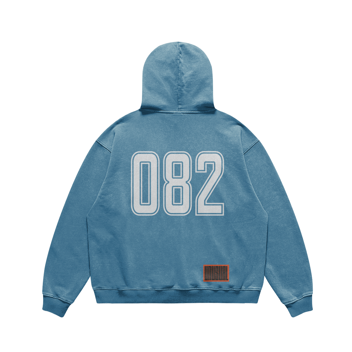 Seoul Tiger Unisex Oversized Faded Hoodie (Shadow Blue)