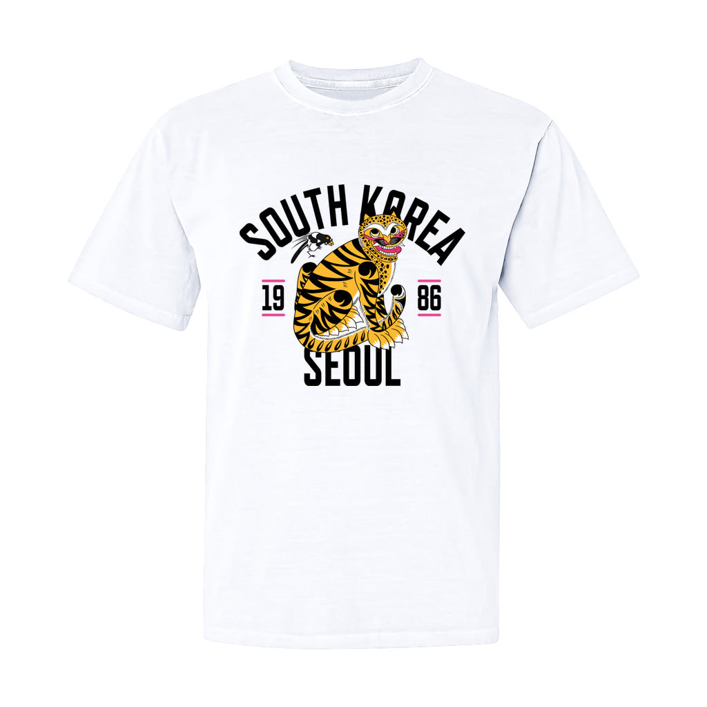 Seoul Tiger Oversized T-Shirt (White)