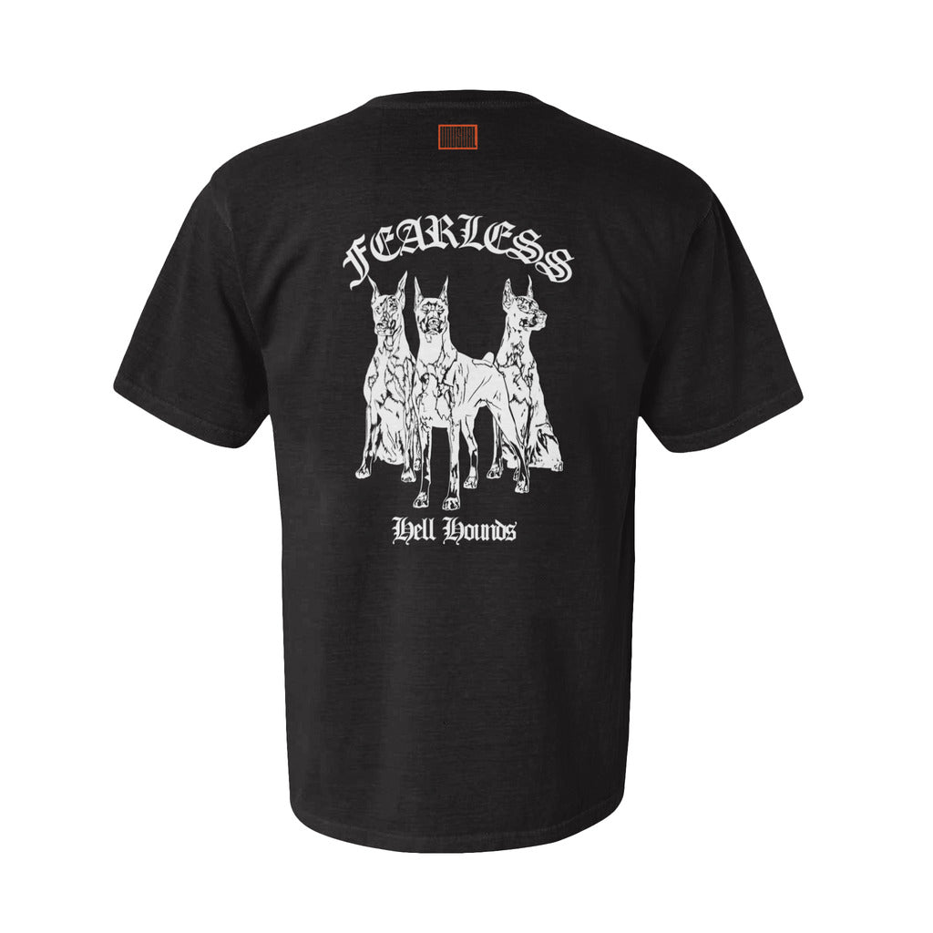 Fearless Three Doberman Oversized T-Shirt (Black)