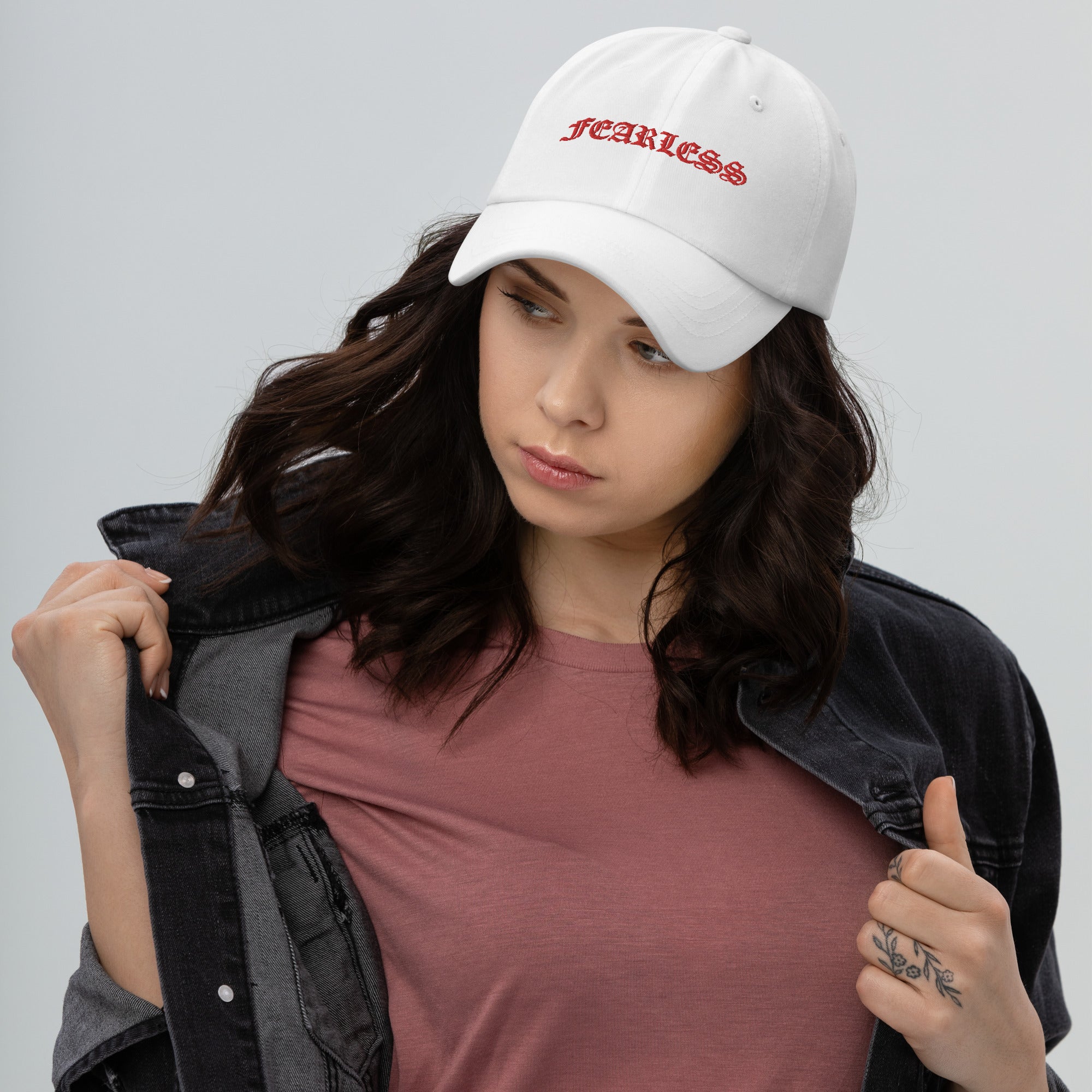 Fearless Dad Hat (White-Red)