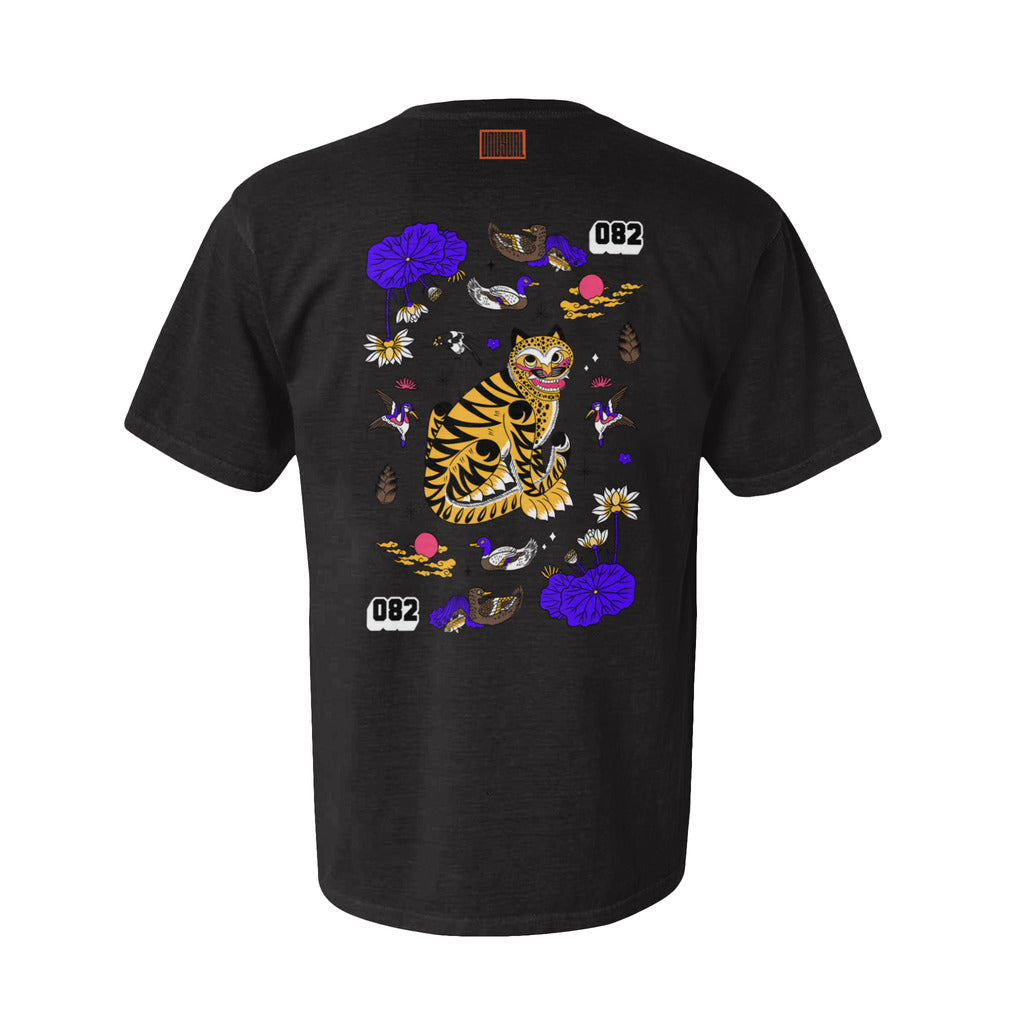 082 Tiger Oversized T-Shirt (Black)