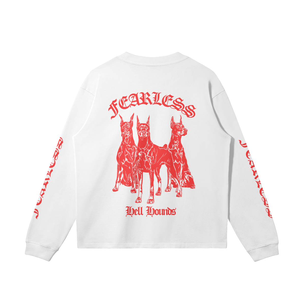 Fearless Three Doberman Loose Long Sleeve